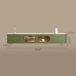 Load image into Gallery viewer, 70.87" Modern Green TV Stand with Gold-Ribbed Glass Doors &amp; Storage Drawers
