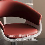 Load image into Gallery viewer, Modern Adjustable Swivel Bar Stool PU Leather Upholstered Counter Height Bar Chair with Stainless Steel Base 1 Piece
