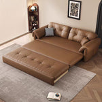 Load image into Gallery viewer, Contemporary Faux Leather Sofa Bed Sleeper Sofa with Hidden Storage &amp; Metal Frame
