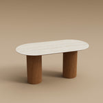 Load image into Gallery viewer, 62.9''/70.8''Modern Oval Dining Table Timeless Elegance Meets Lasting Craftsmanship
