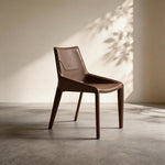 Load image into Gallery viewer, Modern Brown Leather-Look Dining Chair with Integrated Legs 1 Piece
