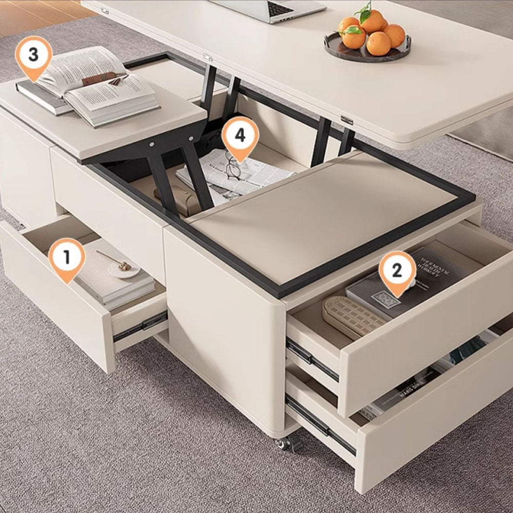 Multifunctional Lift-Top Coffee Table 2-in-1 Dining and Work Desk for Small Spaces