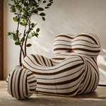 Load image into Gallery viewer, Modern Sculptural Striped Accent Chair Artistic Lounge Chair
