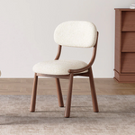 Load image into Gallery viewer, Set of 2 Modern Upholstered Dining Chair Solid Wood Frame Soft Boucle Seat Minimalist Comfort
