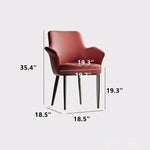 Load image into Gallery viewer, Modern Faux Leather Dining Chair with Curved Armrests and Metal Legs 1 Piece
