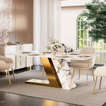 Load image into Gallery viewer, Elegant Marble Dining Room Set: Marble Dining Table + Matching Sideboard
