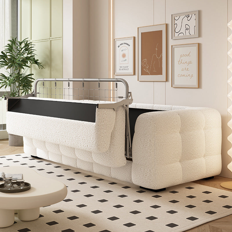83.8" Elegant Convertible Sofa Bed Chic Design with 3.9" Thick Mattress Space-saving Sleeper Sofa