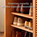 Load image into Gallery viewer, 39.3'' Modern Wooden Louvered Door Shoe Cabinet Large Capacity Hidden Shoe Storage
