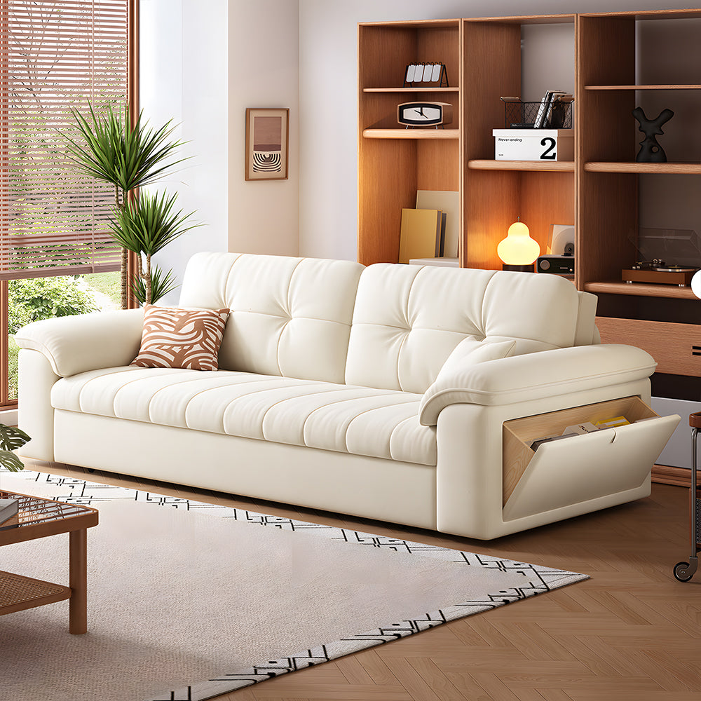 77.9'' Modern Velvet Storage Sofa Bed Pull Out Sleeper Couch with Hidden Storage Drawers Upholstered Convertible Sofa