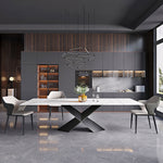 Load image into Gallery viewer, 54.6"- 78" Elegant White Extendable Dining Table Versatile Foldable Design
