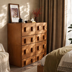 Load image into Gallery viewer, Retro Wood Bedside Table with Drawers for Bedroom
