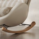 Load image into Gallery viewer, Modern High-Back Rocking Lounge Chair with Striped Upholstery
