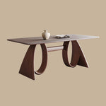 Load image into Gallery viewer, Contemporary Wooden Dining Table with Ceramic Top Modern Aesthetic
