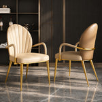 Load image into Gallery viewer, 2 PCS Elegant Channel Stitch Gold Frame High End Accent Dining Chair

