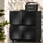 Load image into Gallery viewer, Modern Solid Wood Nightstand with Sculpted Drawer Design
