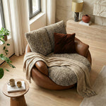 Load image into Gallery viewer, Modern Oversized Lounge Chair Faux Leather Upholstery Deep Seat Cozy Accent Chair
