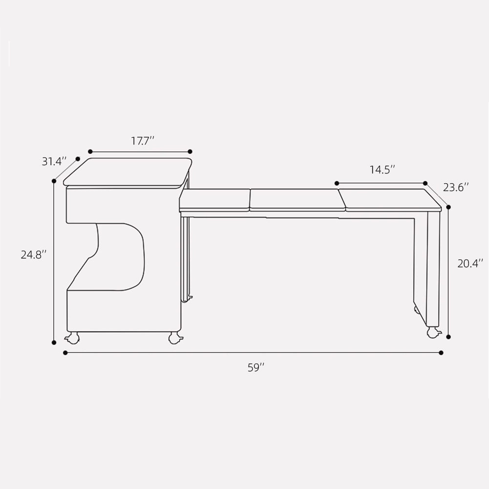 Modern Multi-Functional Coffee Table with Foldable Lift-Top Rotatable & Extendable Design