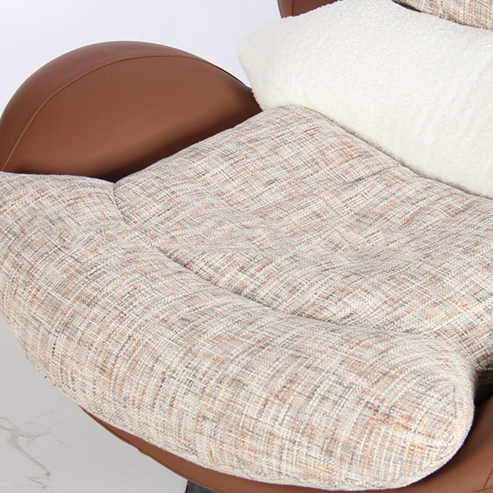 Modern Oversized Swivel Lounge Chair with Plush Cushion and Wraparound Backrest