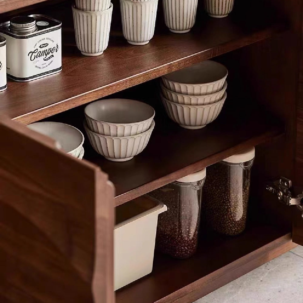 Modern Sideboard Wood 3-Door Cabinet Adjustable Shelves