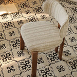 Load image into Gallery viewer, Set of 2 Modern Scandinavian Fabric Dining Chairs with Solid Wood Frame
