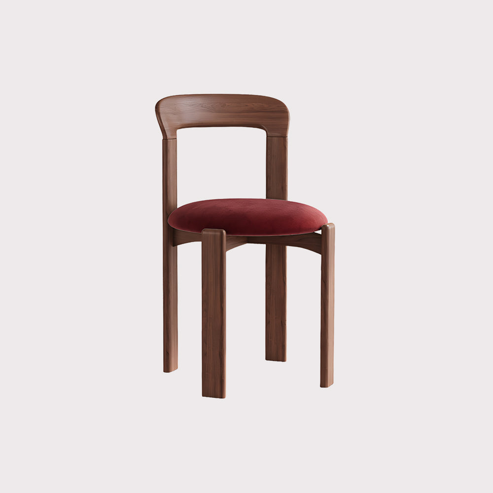 Set of 2 Modern Chic Solid Wood Frame Dinning Chair with Upholstered Cushion