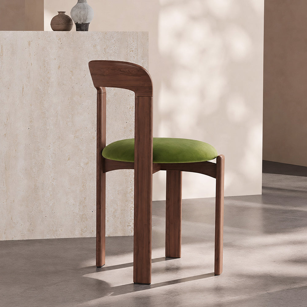 Set of 2 Modern Chic Solid Wood Frame Dinning Chair with Upholstered Cushion