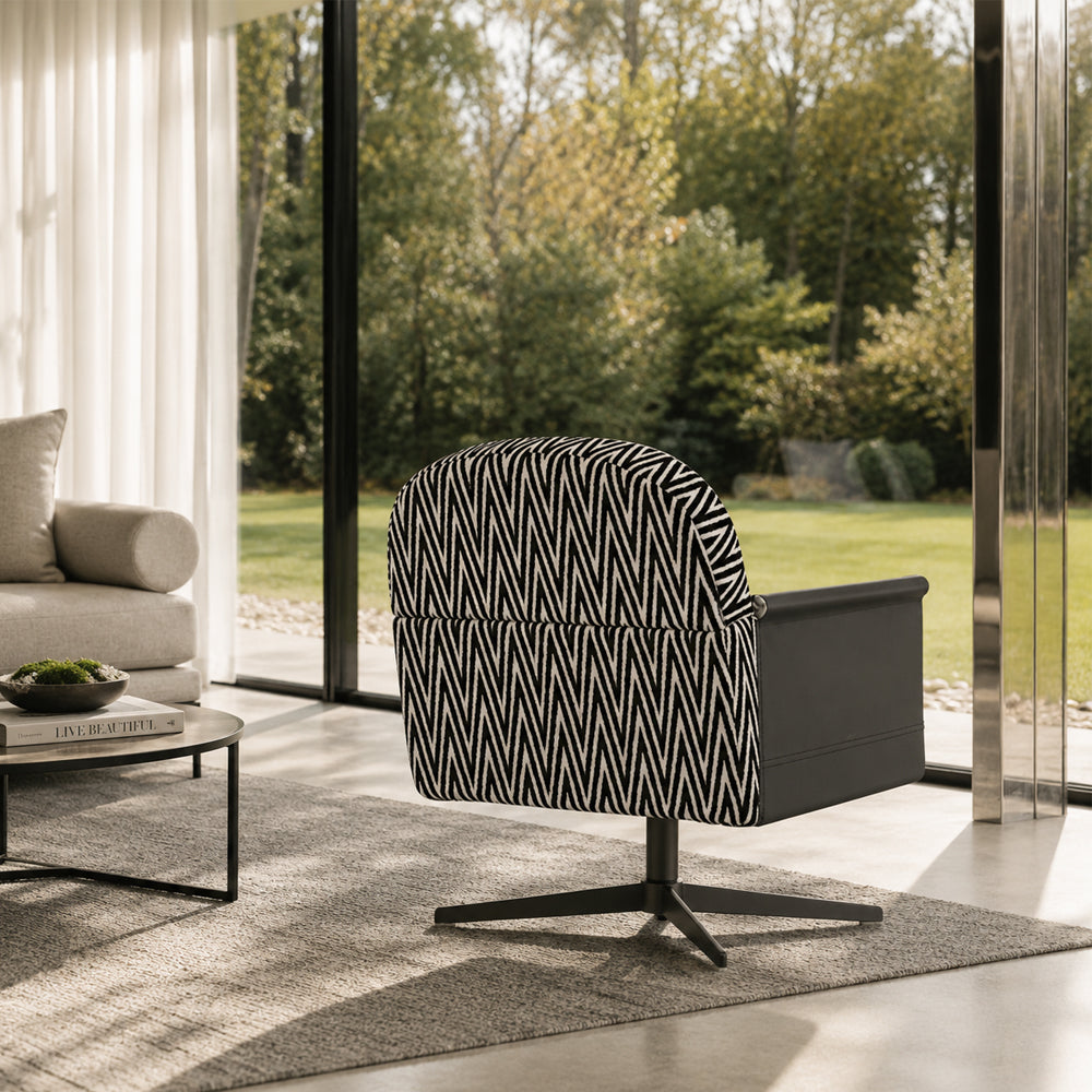 Modern Geometric Pattern Lounge Chair for Living Room