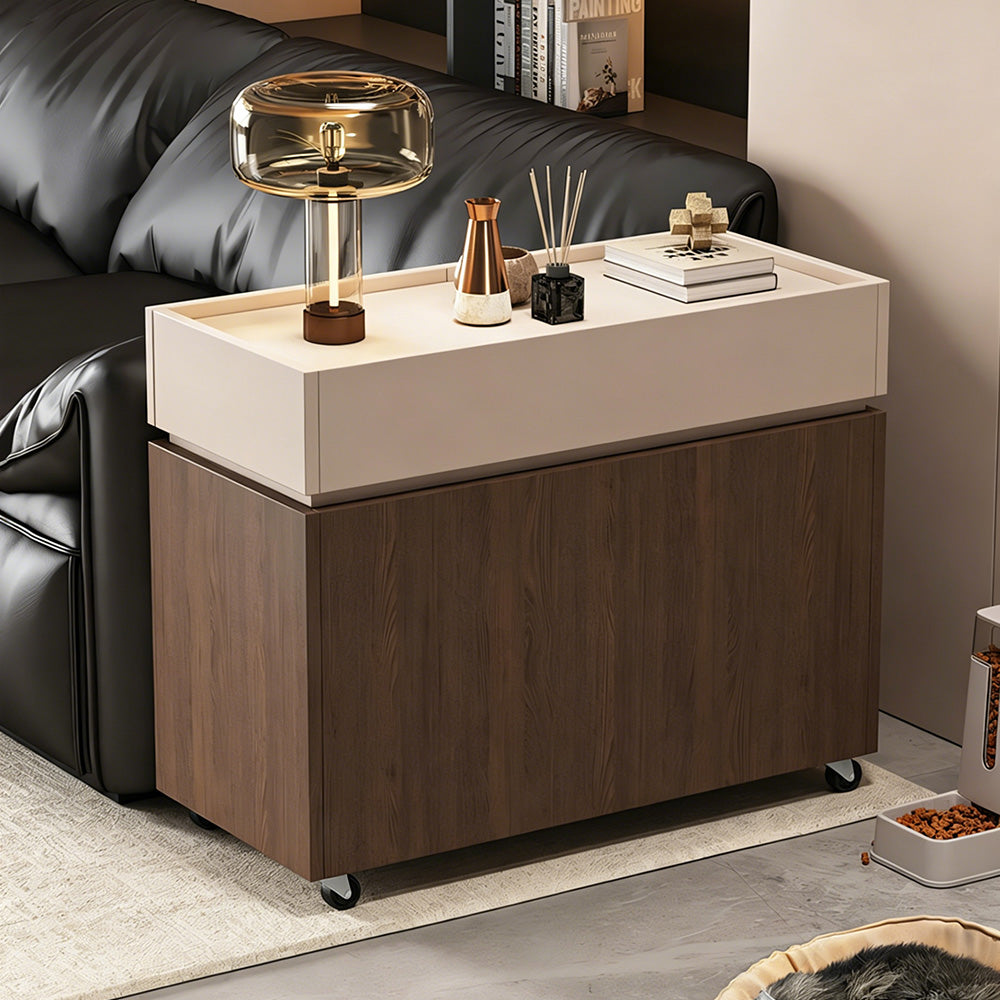 Modern Hidden Litter Box Cabinet Pet House End Table Storage Unit