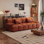 Load image into Gallery viewer, Modern Faux Leather Foldable Sofa Bed with Cushioned Armrests
