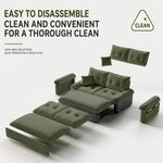 Load image into Gallery viewer, Modern Chenille Sofa Bed Convertible Couch with Storage Pockets
