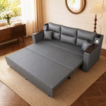 Load image into Gallery viewer, 83'' 3-Seater Pull-Out Sleeper Sofa with Storage &amp; USB Port
