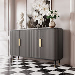Load image into Gallery viewer, 59'' Modern Luxury Elegant Gray and Gold Sideboard with Shelves
