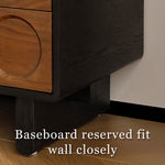 Load image into Gallery viewer, Mid Century Modern Walnut Nightstand with Geometric Drawer Design
