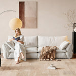 Load image into Gallery viewer, Modern Cloud Chenille Loveseat Removable Cover Deep Seat Sofa Pet Friendly
