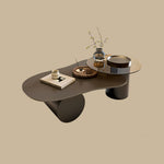 Load image into Gallery viewer, Modern Irregular Coffee Table Set Cloud-Shaped with Glass Accent Top Sculptural Base for Contemporary Living Rooms
