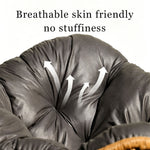 Load image into Gallery viewer, Modern Papasan Lounge Chair with Woven Rattan Frame and Plush Cushion
