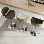 Load image into Gallery viewer, Modern Walnut Bentwood Adjustable Bar Stool Upholstered Swivel Counter Chair 1 Piece
