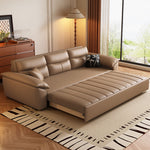 Load image into Gallery viewer, Modern design convertible sofa bed with dual drawer storage
