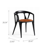 Load image into Gallery viewer, Modern Organic-Shaped Black Wood Arm Chair for Dining Room
