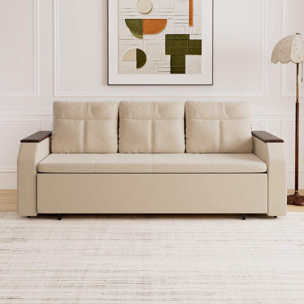 83'' Modern Convertible Sofa Bed with Storage Contemporary Upholstered Sleeper Sofa