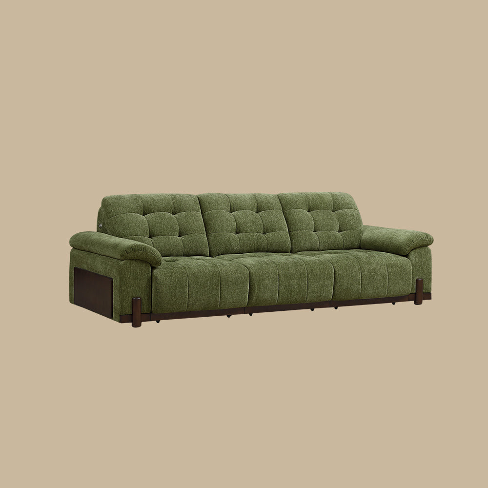 126.7'' Modern Power Reclining Fabric Sofa Remote Control Adjustable Deep Seat Lounge Couch