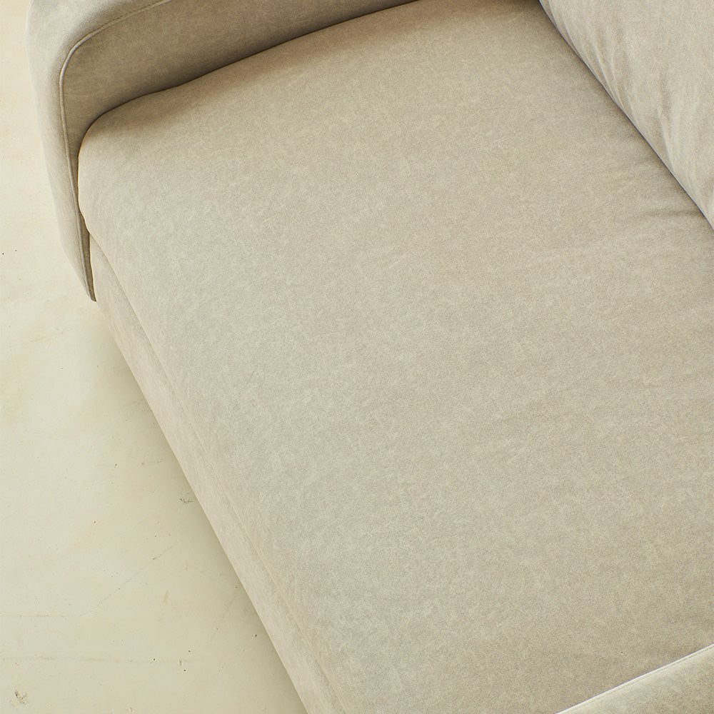 41.3'' Modern Single Sofa Bed with Mattress Fabric Pull Out Sleeper Chair Convertible Armchair with Metal Frame