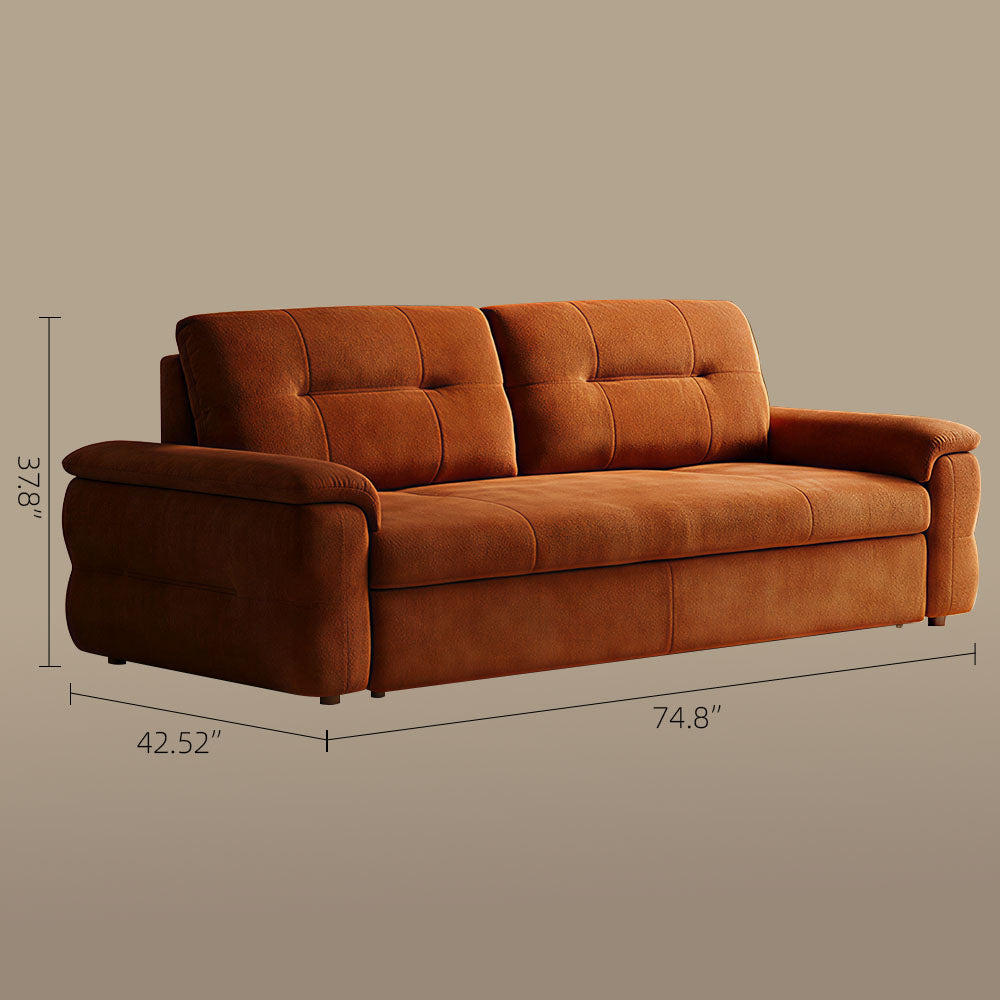 74.8" Modern Pull-Out Sofa Bed with Plush Upholstery Cozy Convertible Couch for Living Rooms