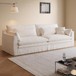 Load image into Gallery viewer, Modern Linen Fabric Sofa Removable Cover Deep Seat Feather Filled Couch
