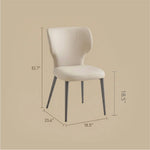 Load image into Gallery viewer, Modern Upholstered Dining Chair Minimalist Curved Back Soft Seat Accent Chair with Metal Legs
