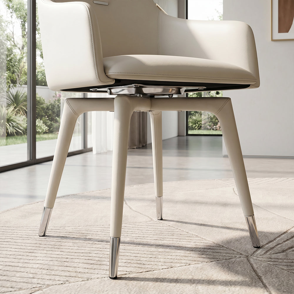 Stain Resistant Faux Leather Dual Color Modern Accent Dining Chair 1 Piece