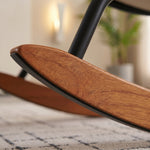 Load image into Gallery viewer, Cozy Faux Fur Rocking Chair with Wooden Base
