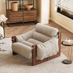 Load image into Gallery viewer, Modern Oil Waxed Leather Lounge Chair Solid Wood Frame Deep Seat Vintage Accent Armchair
