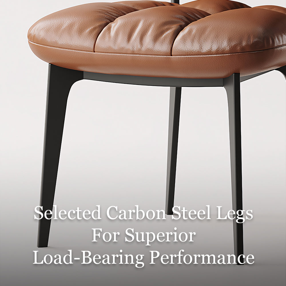 Modern Upholstered Dining Chair with Cushioned Tufted Backrest 2 Piece