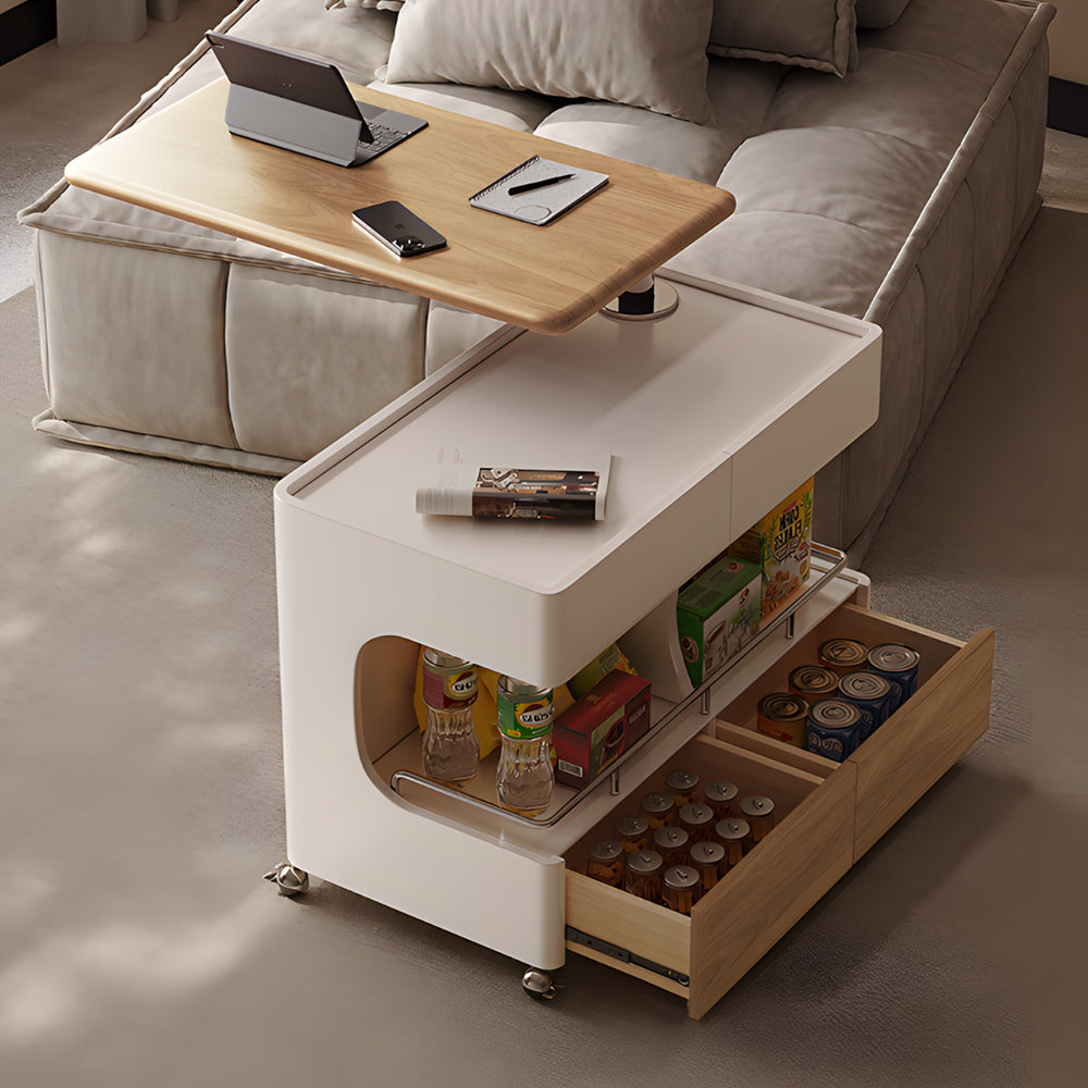 Modern Multi-Functional Coffee Table with Foldable Lift-Top Rotatable & Extendable Design